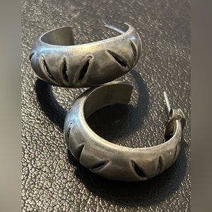 Sterling silver Taxco Hoops Earrings